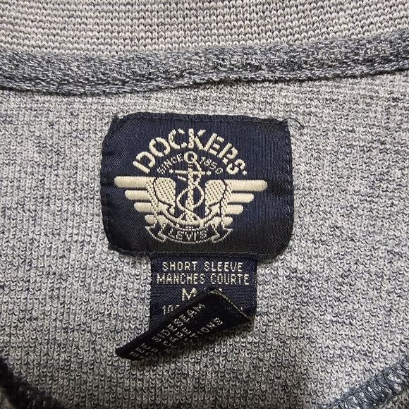 Dockers Men's Short Sleeve Polo Shirt Gray Size Medium - Picture 4 of 11